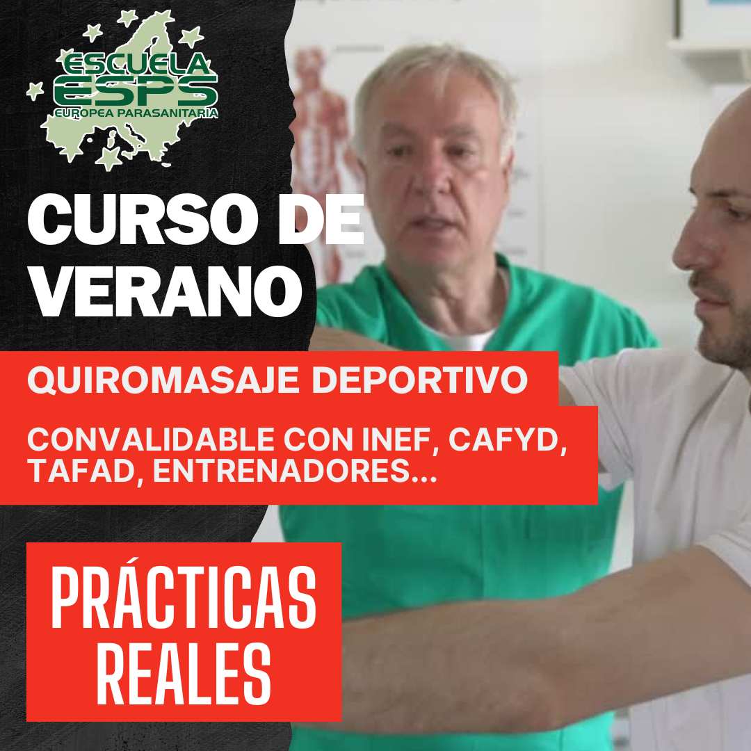 cursos de quiromasaje y quiromasaje deportivo intensivos de verano en Vigo, cursos de masaje en Pontevedra